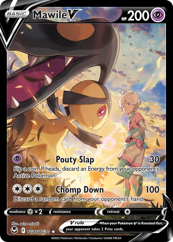 (TG17/TG30) Pokemon TCG Silver Tempest Single: Mawile V Ultra Rare