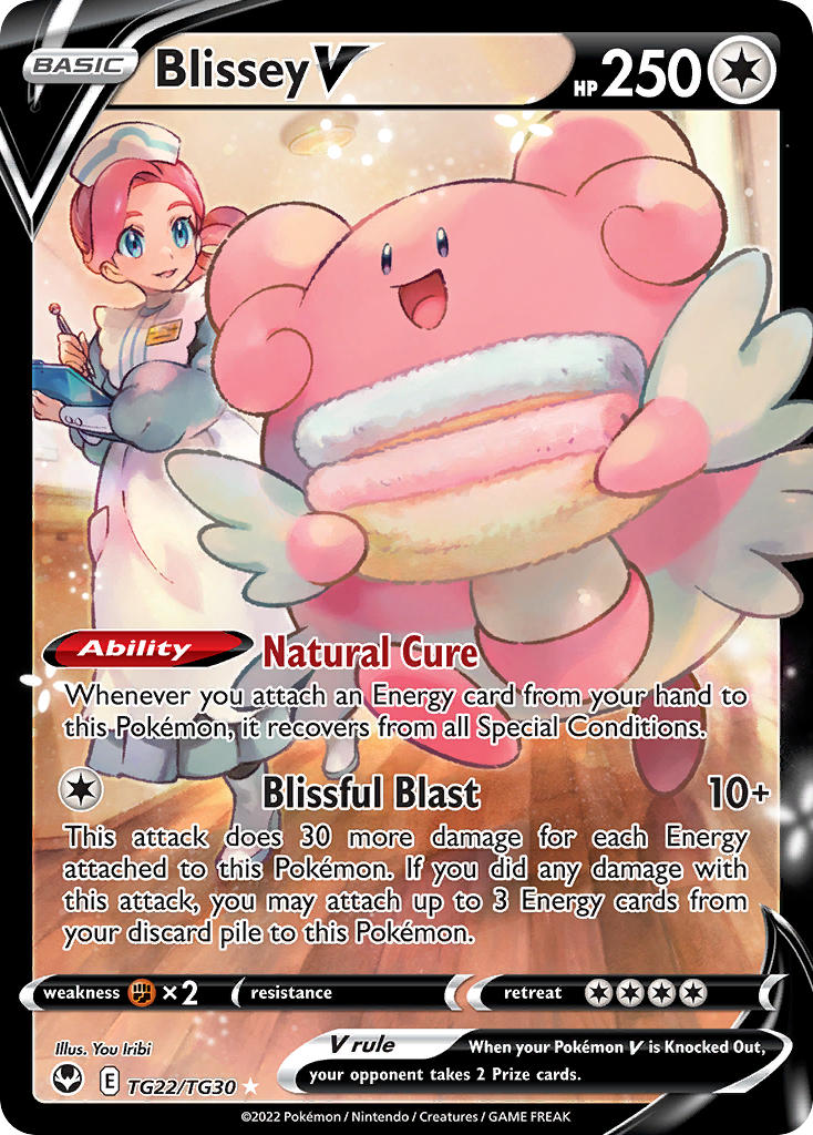 (TG22/TG30) Pokemon TCG Silver Tempest Single: Blissey V Ultra Rare