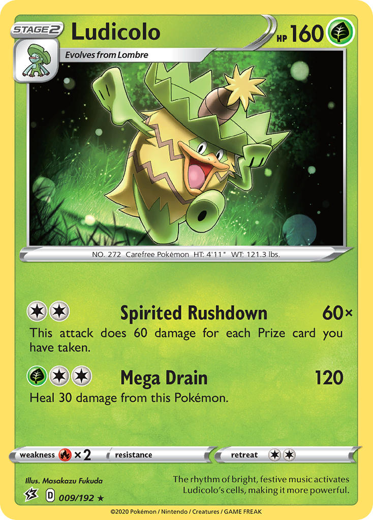 (009/192) Pokemon TCG Rebel Clash Single: Ludicolo Rare