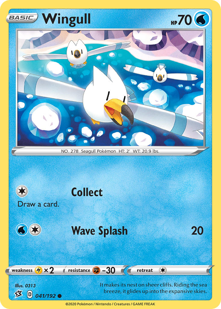 (041/192) Pokemon TCG Rebel Clash Single: Wingull Common
