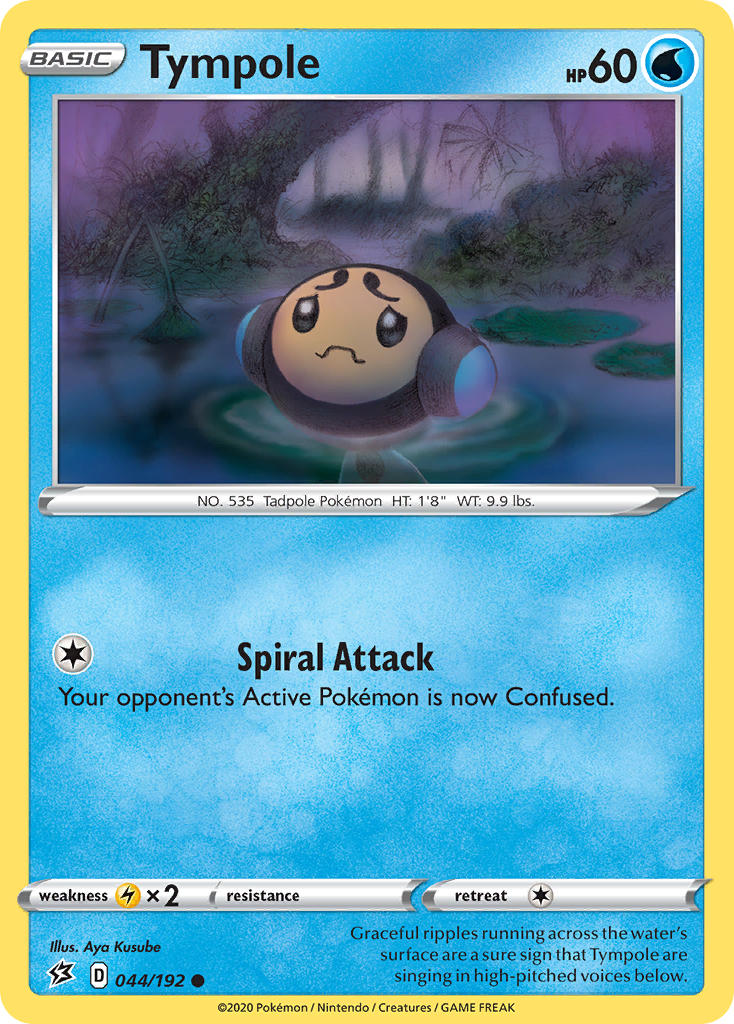 (044/192) Pokemon TCG Rebel Clash Single: Tympole Common