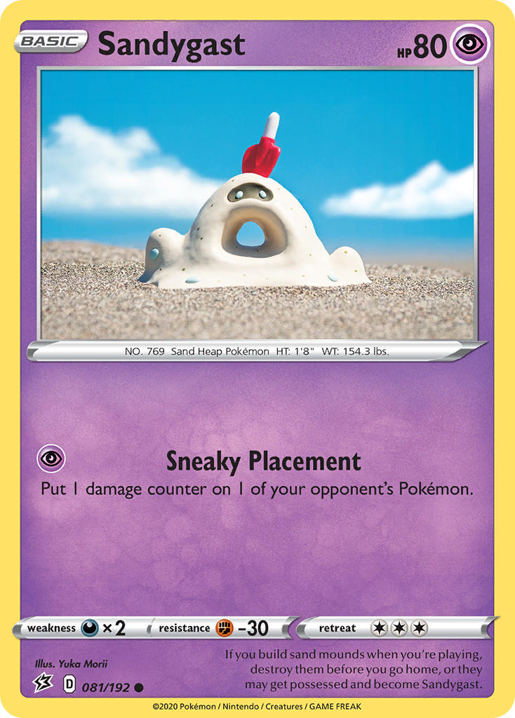 (081/192) Pokemon TCG Rebel Clash Single: Sandygast Reverse Holo Common