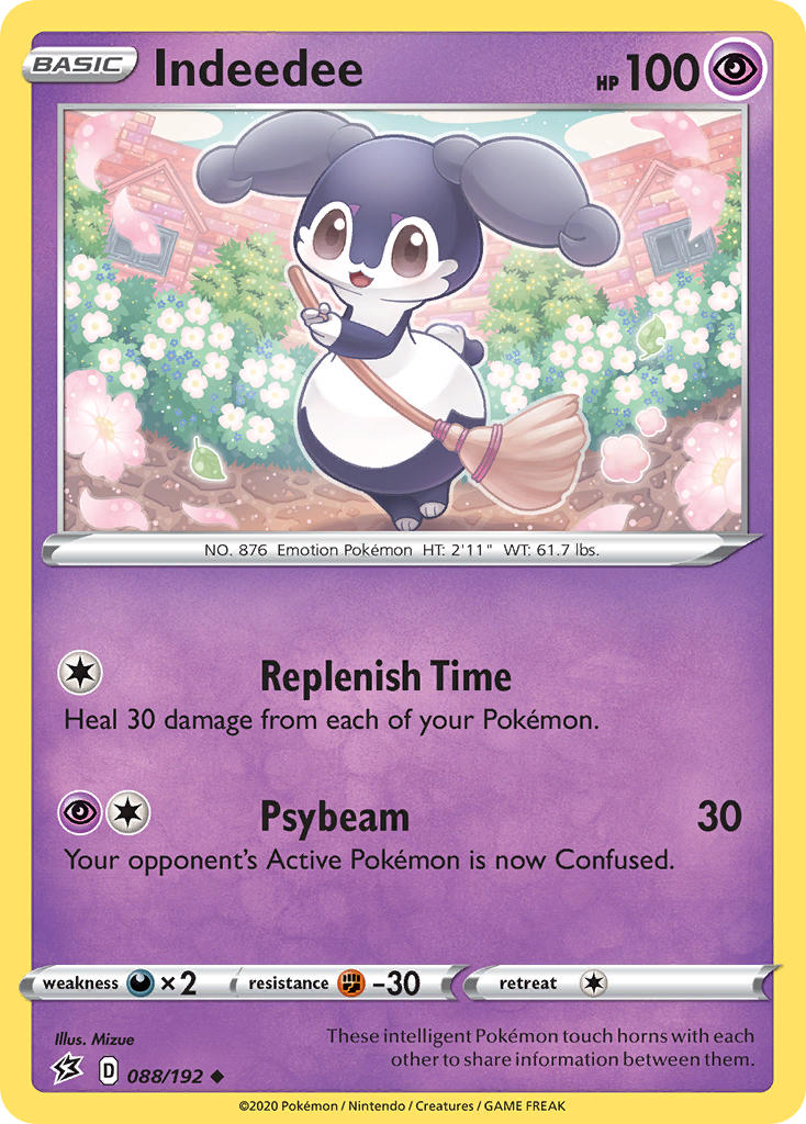 (088/192) Pokemon TCG Rebel Clash Single: Indeedee Uncommon