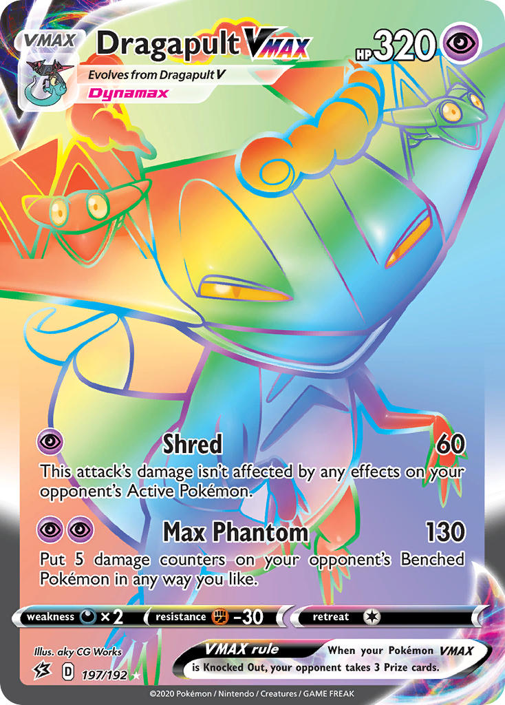 (197/192) Pokemon TCG Rebel Clash Single: Dragapult VMAX Secret Rare