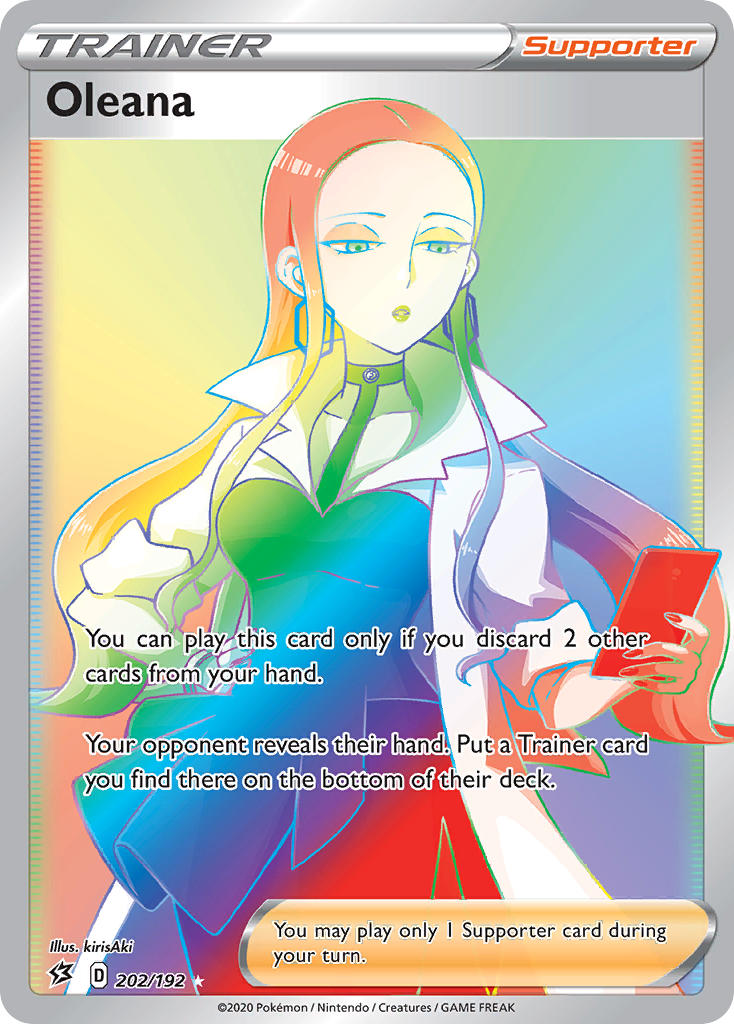 (202/192) Pokemon TCG Rebel Clash Single: Oleana Secret Rare