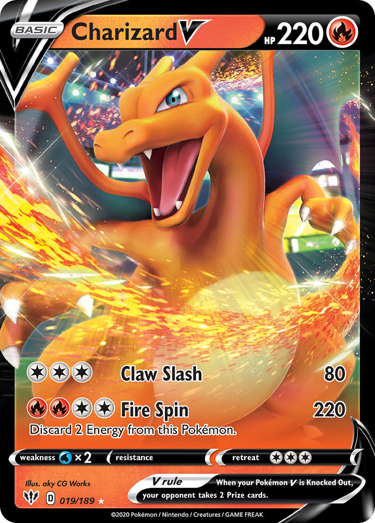 (019/189) Pokemon TCG Darkness Ablaze Single: Charizard V Ultra Rare