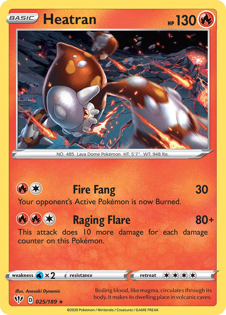 (025/189) Pokemon TCG Darkness Ablaze Single: Heatran Holo Rare