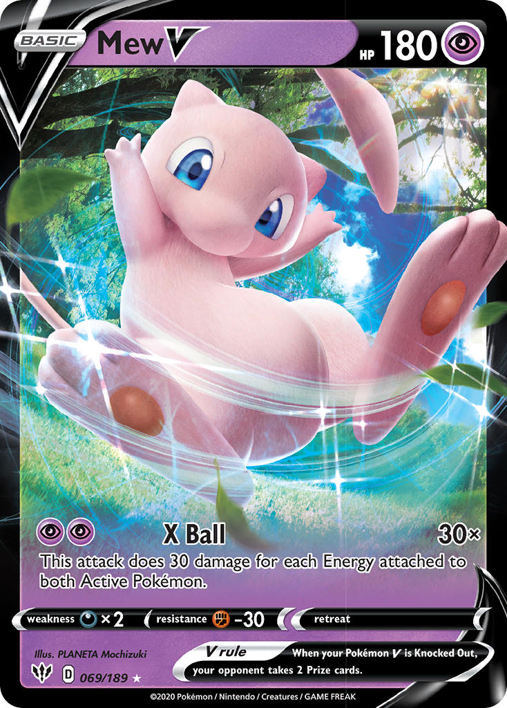 (069/189) Pokemon TCG Darkness Ablaze Single: Mew V Ultra Rare