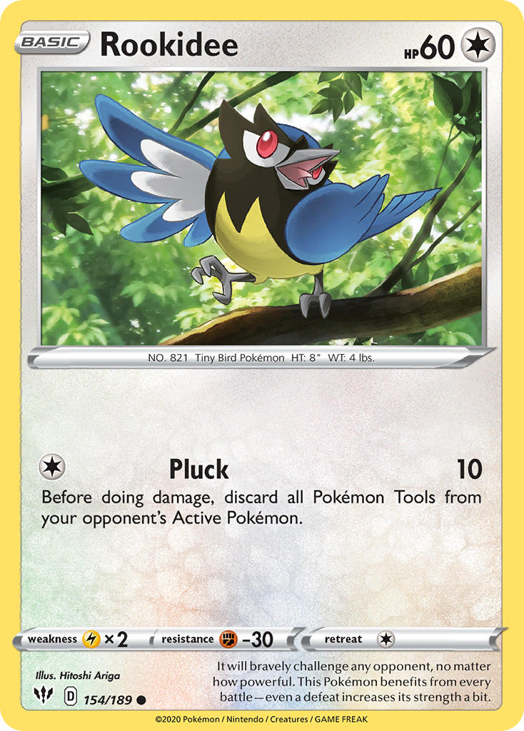 (154/189) Pokemon TCG Darkness Ablaze Single: Rookidee Common