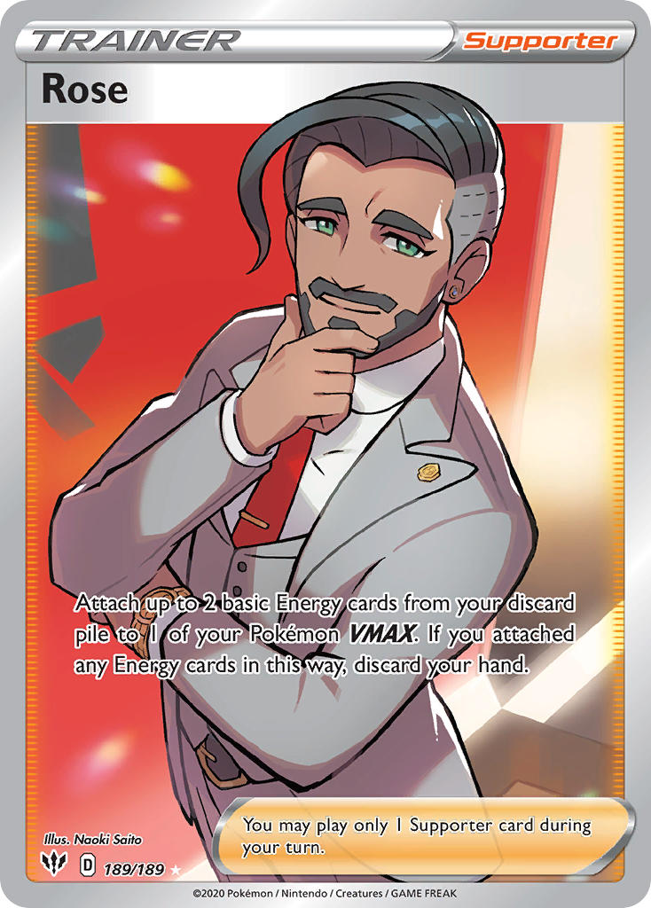 (189/189) Pokemon TCG Darkness Ablaze Single: Rose Ultra Rare