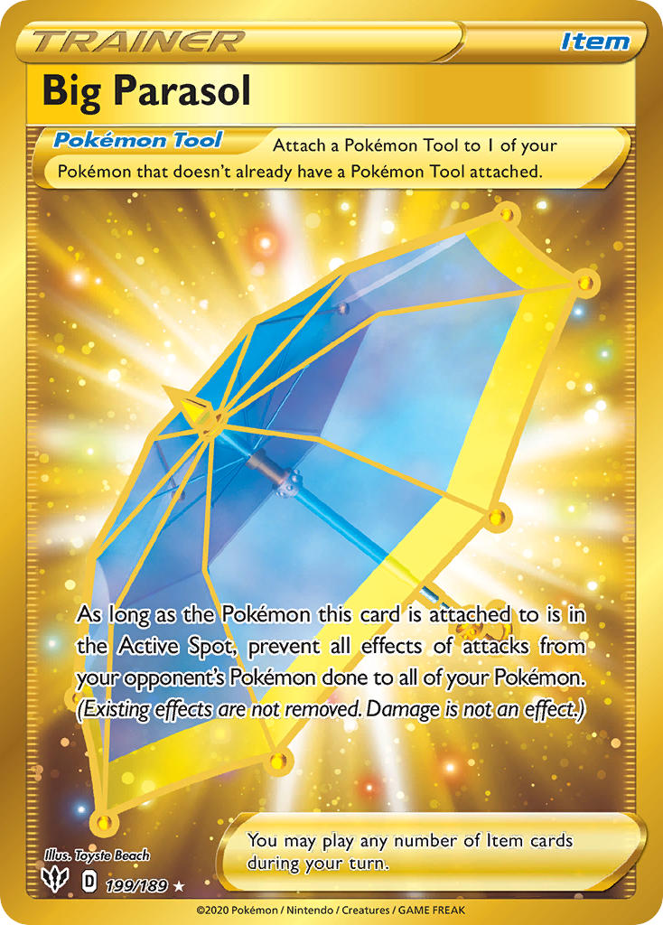 (199/189) Pokemon TCG Darkness Ablaze Single: Big Parasol Secret Rare