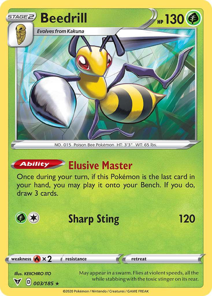 (003/185) Pokemon TCG Vivid Voltage Single: Beedrill Rare