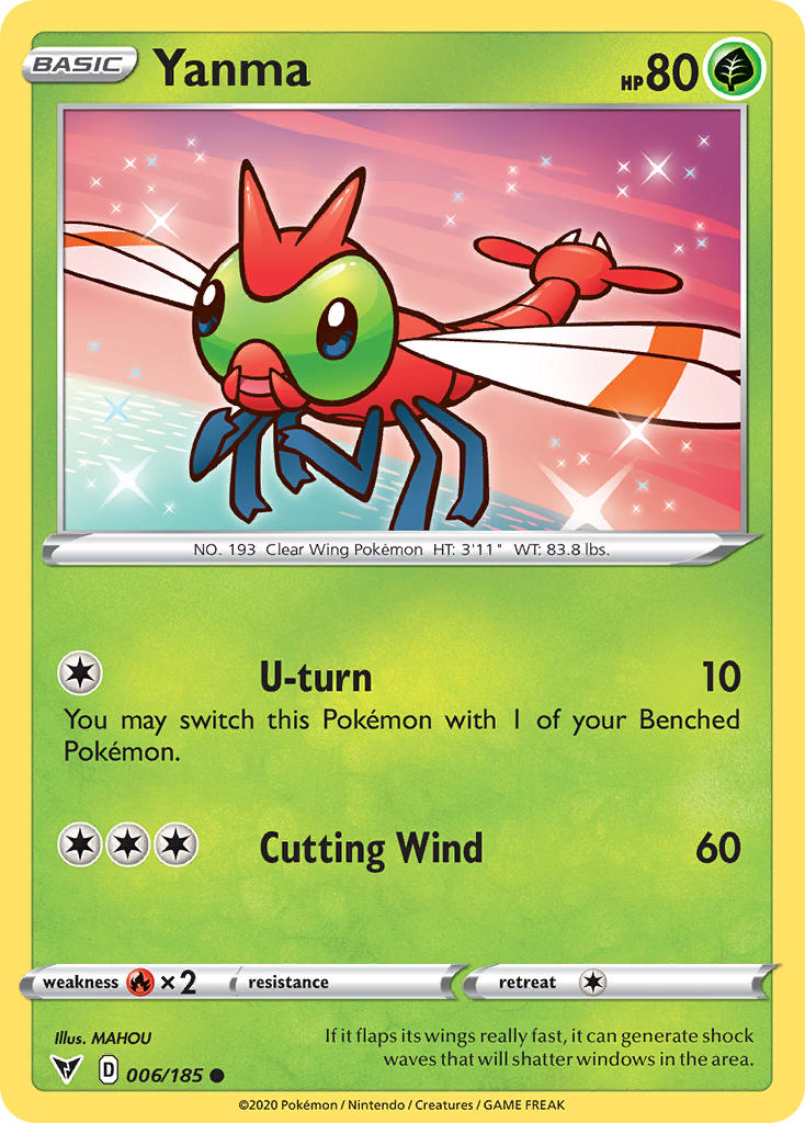 (006/185) Pokemon TCG Vivid Voltage Single: Yanma Common