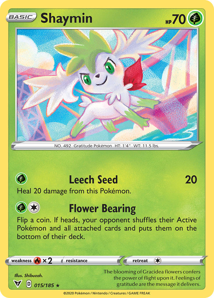 (015/185) Pokemon TCG Vivid Voltage Single: Shaymin Holo Rare