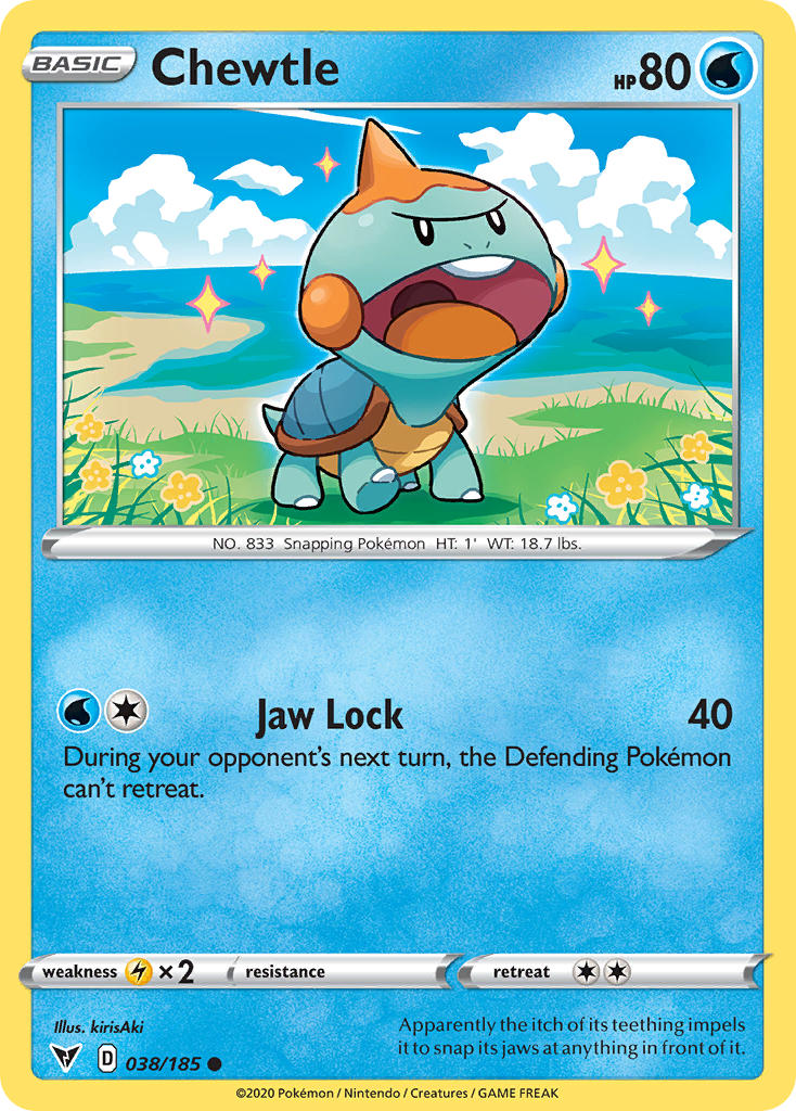 (038/185) Pokemon TCG Vivid Voltage Single: Chewtle Common