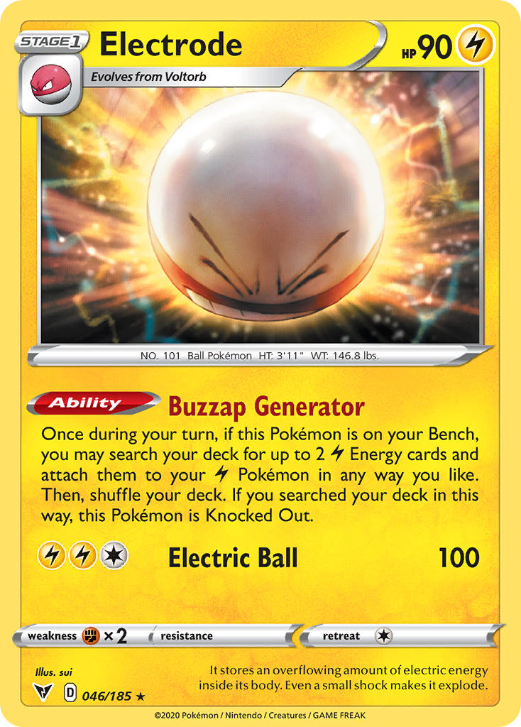 (046/185) Pokemon TCG Vivid Voltage Single: Electrode Holo Rare