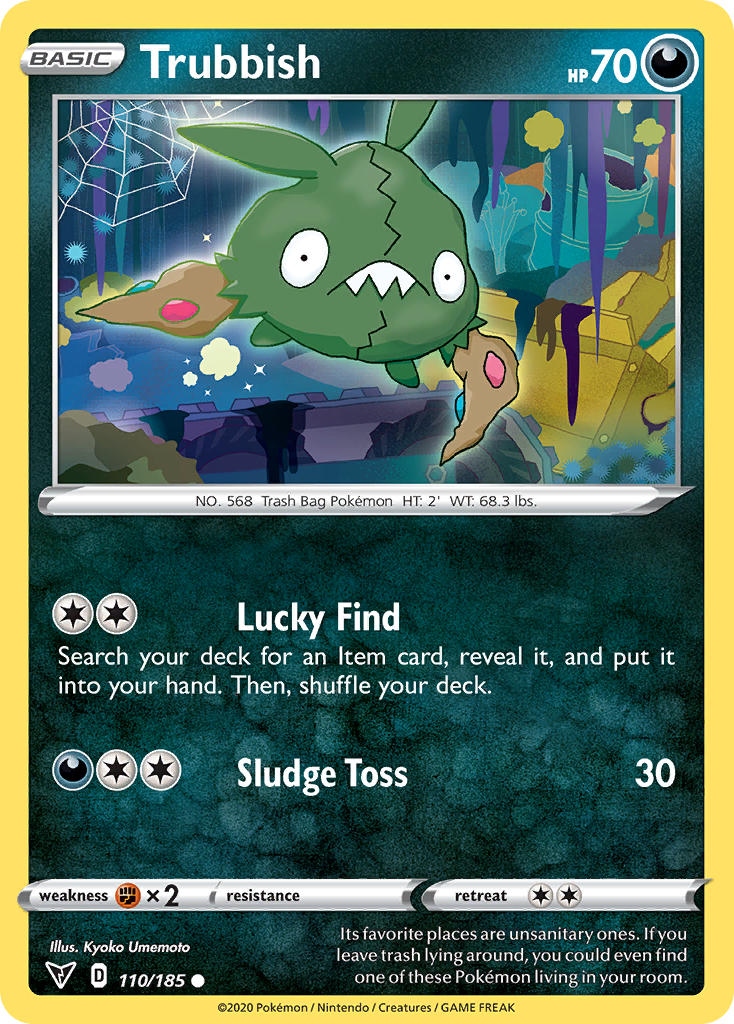 (110/185) Pokemon TCG Vivid Voltage Single: Trubbish Common