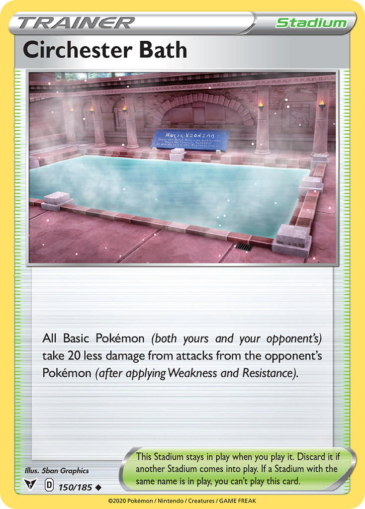 (150/185) Pokemon TCG Vivid Voltage Single: Circhester Bath Uncommon