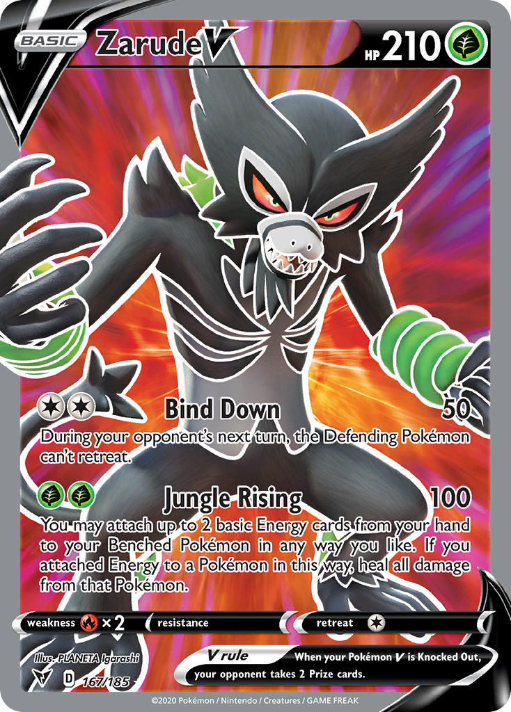 (167/185) Pokemon TCG Vivid Voltage Single: Zarude V Ultra Rare