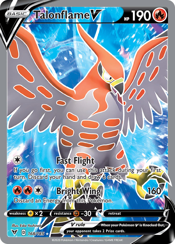 (168/185) Pokemon TCG Vivid Voltage Single: Talonflame V Ultra Rare