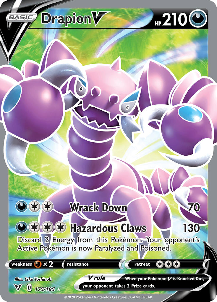 (175/185) Pokemon TCG Vivid Voltage Single: Drapion V Ultra Rare