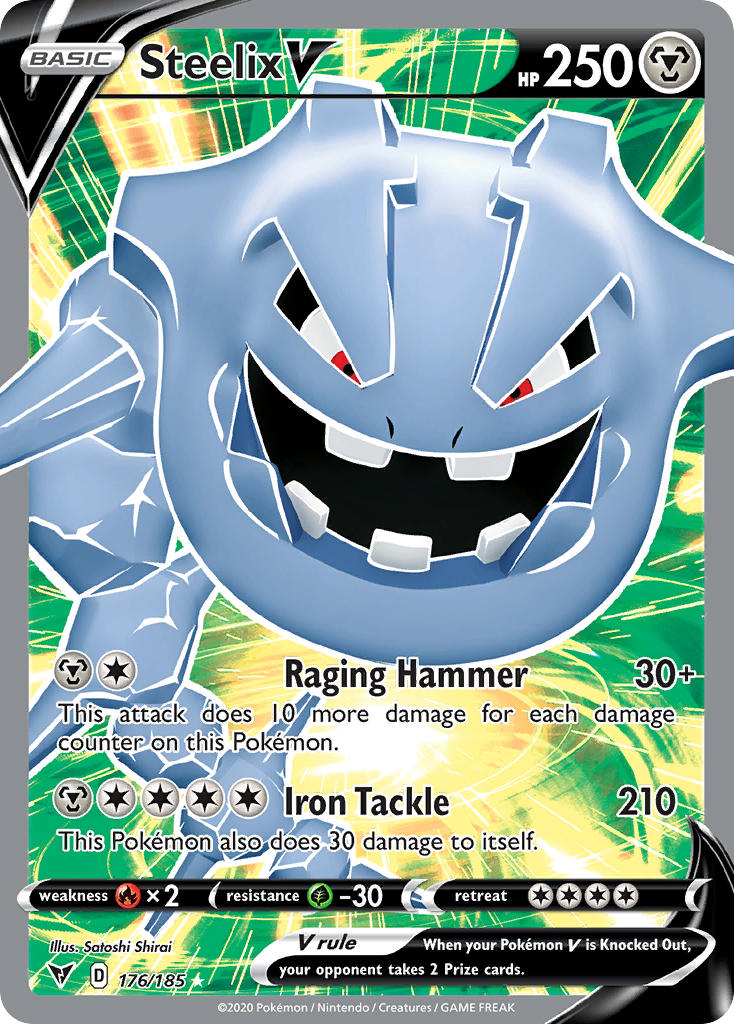 (176/185) Pokemon TCG Vivid Voltage Single: Steelix V Ultra Rare