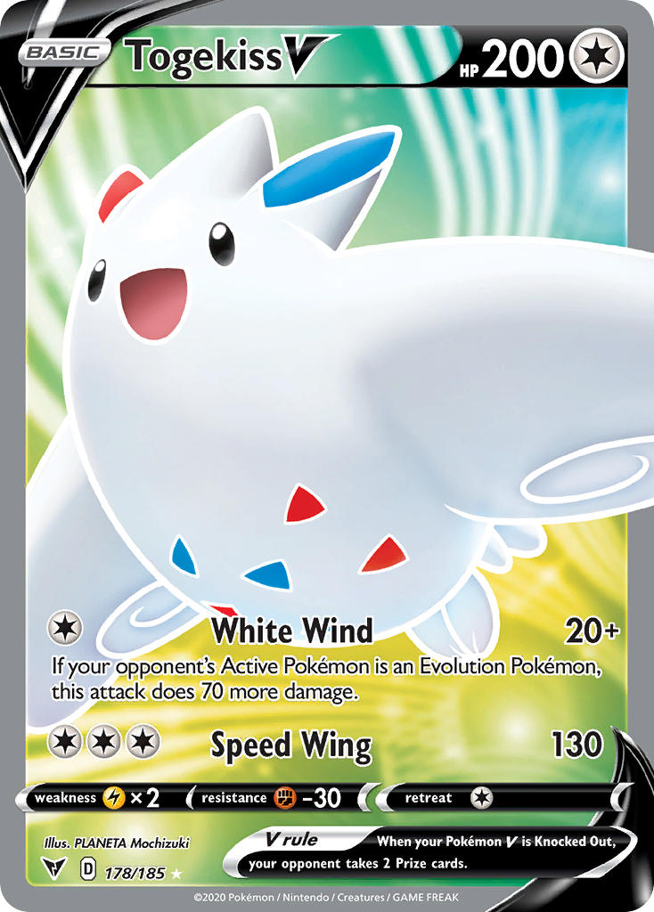 (178/185) Pokemon TCG Vivid Voltage Single: Togekiss V Ultra Rare