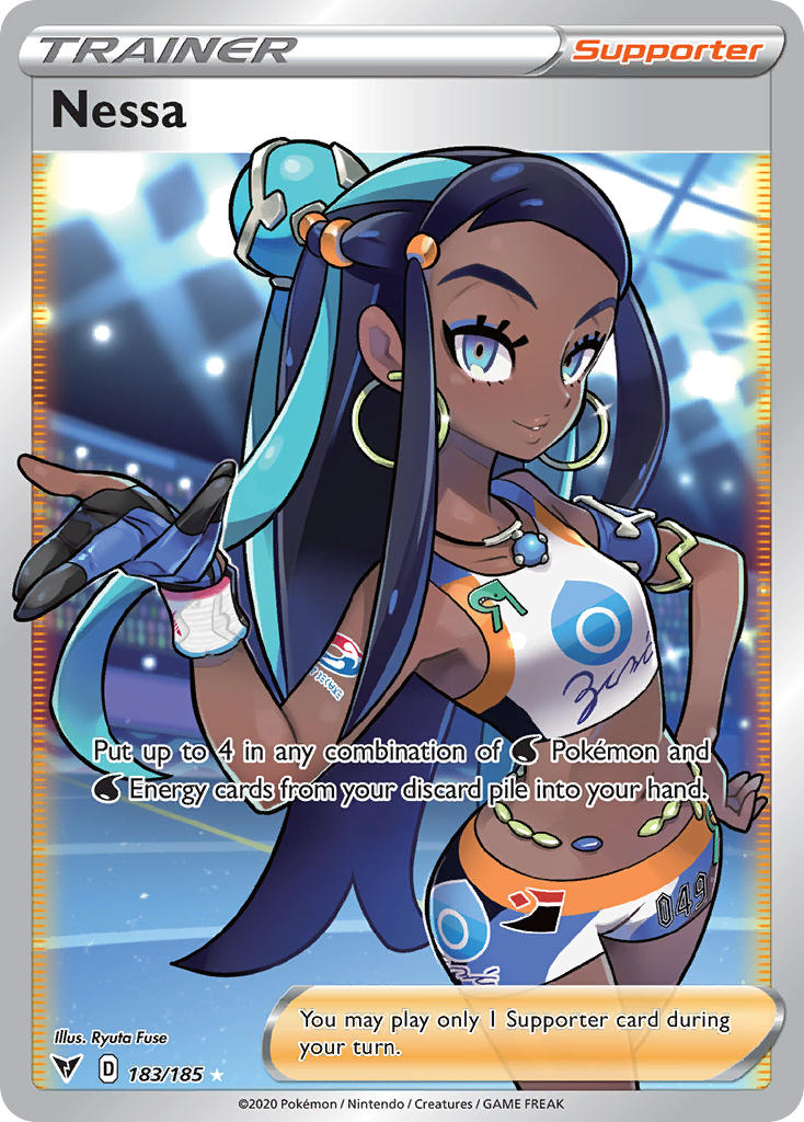 (183/185) Pokemon TCG Vivid Voltage Single: Nessa Ultra Rare