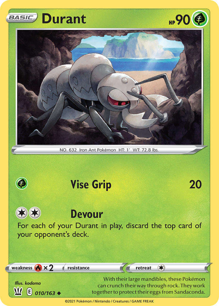 (010/163) Pokemon TCG Battle Styles Single: Durant Uncommon