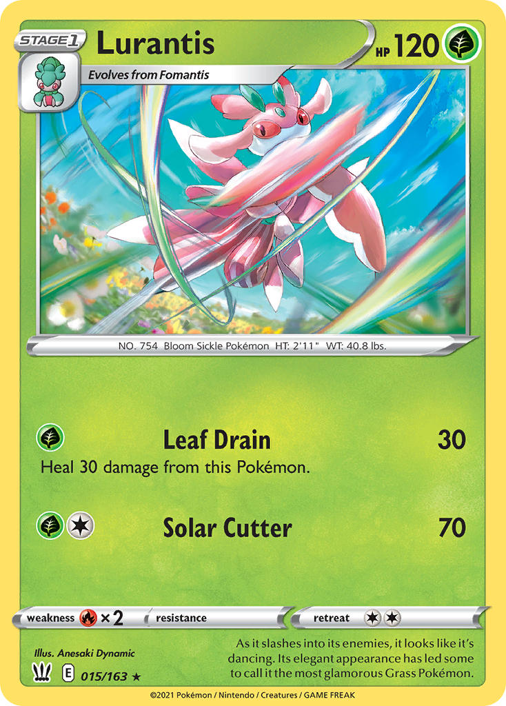 (015/163) Pokemon TCG Battle Styles Single: Lurantis Rare