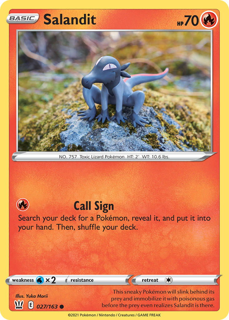(027/163) Pokemon TCG Battle Styles Single: Salandit Common