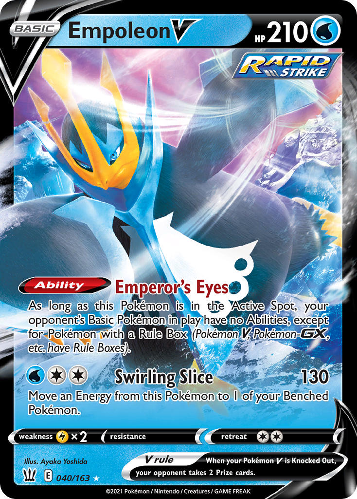 (040/163) Pokemon TCG Battle Styles Single: Empoleon V Ultra Rare