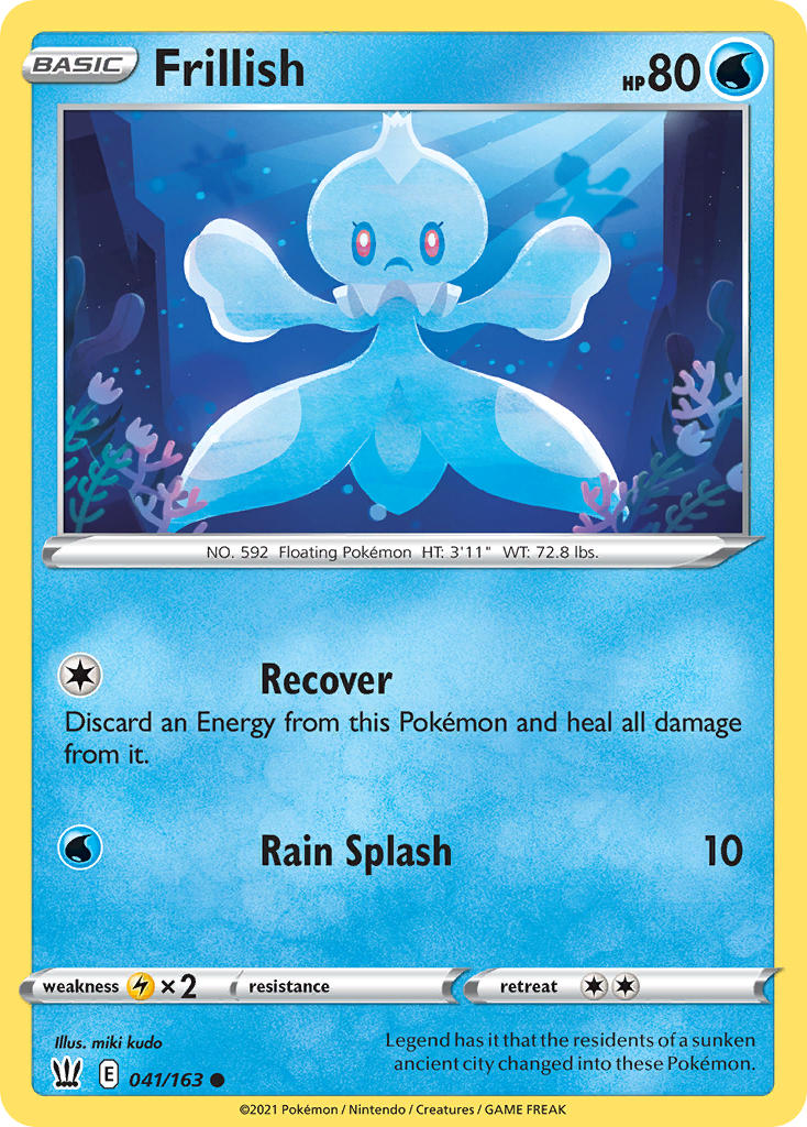 (041/163) Pokemon TCG Battle Styles Single: Frillish Common