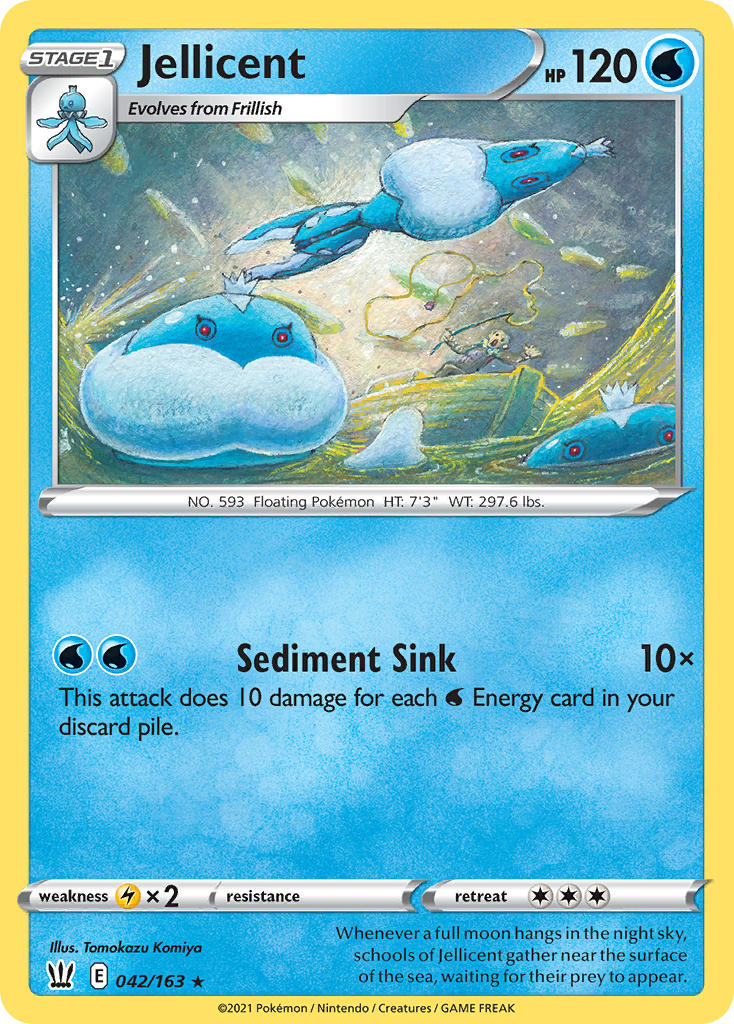 (042/163) Pokemon TCG Battle Styles Single: Jellicent Rare