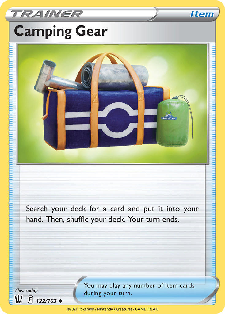 (122/163) Pokemon TCG Battle Styles Single: Camping Gear Reverse Holo Uncommon
