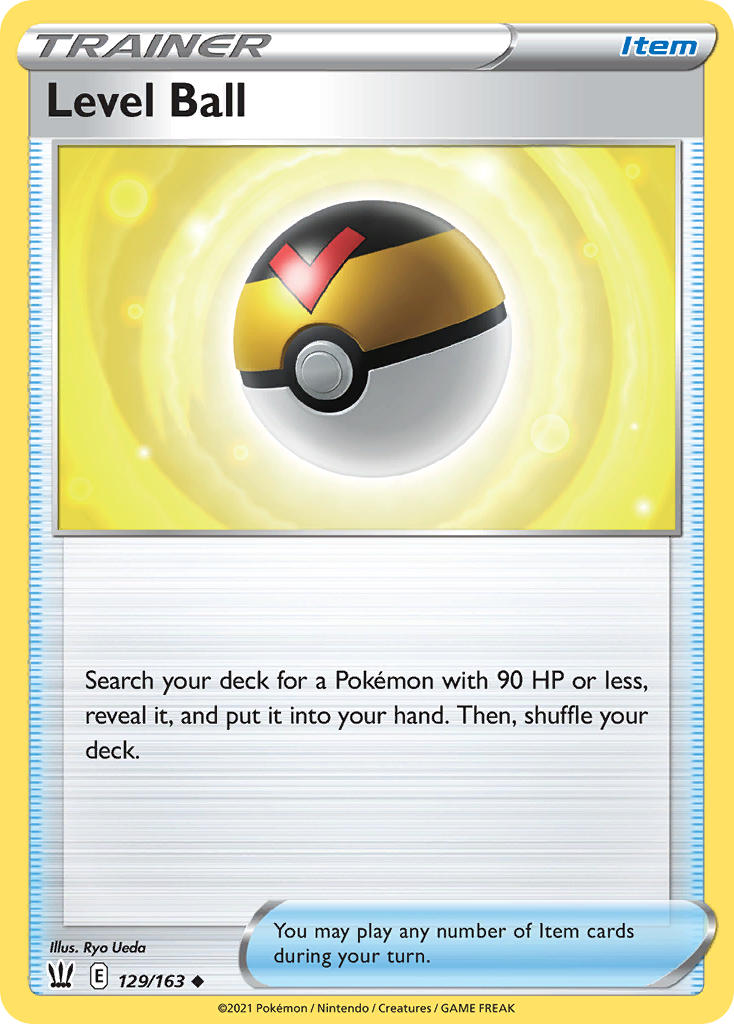 (129/163) Pokemon TCG Battle Styles Single: Level Ball Reverse Holo Uncommon