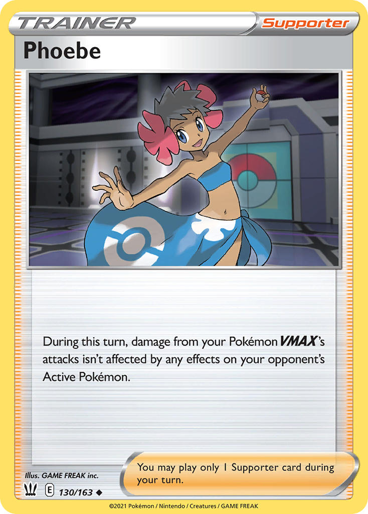(130/163) Pokemon TCG Battle Styles Single: Phoebe Uncommon