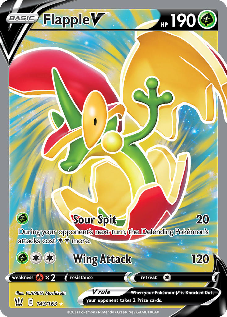 (143/163) Pokemon TCG Battle Styles Single: Flapple V Ultra Rare