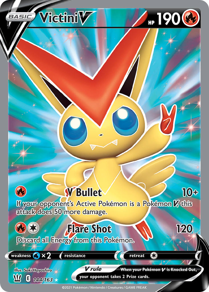 (144/163) Pokemon TCG Battle Styles Single: Victini V Ultra Rare