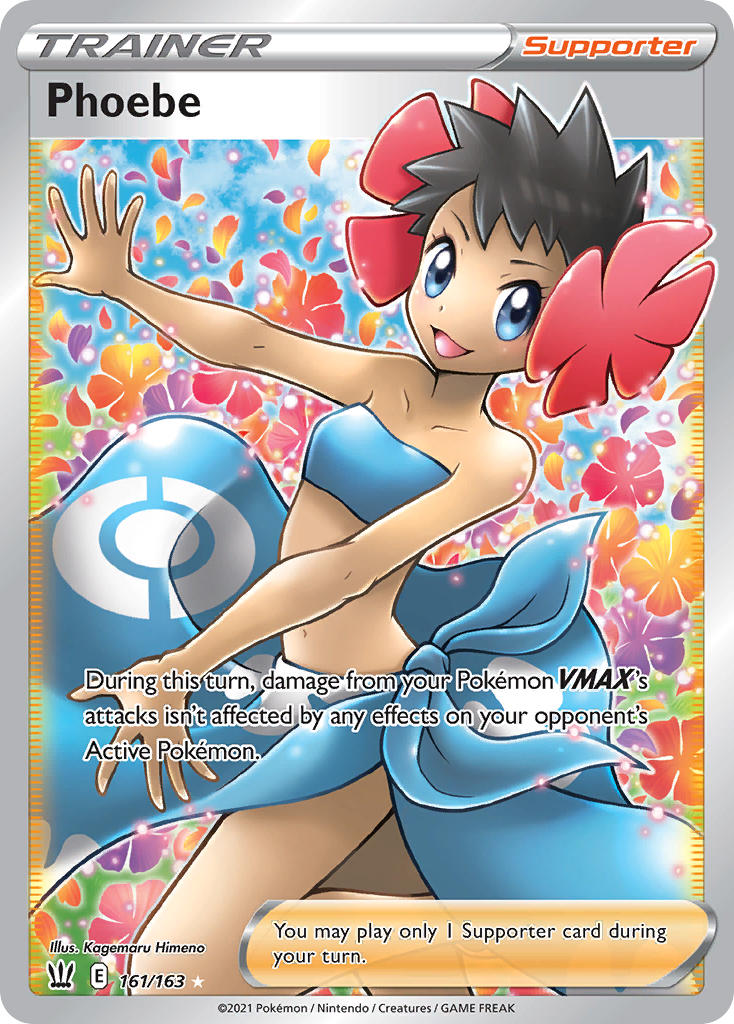 (161/163) Pokemon TCG Battle Styles Single: Phoebe Ultra Rare