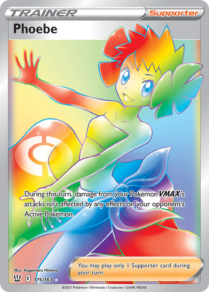 (175/163) Pokemon TCG Battle Styles Single: Phoebe Secret Rare