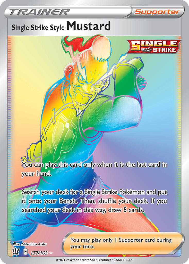 (177/163) Pokemon TCG Battle Styles Single: Single Strike Style Mustard Secret Rare