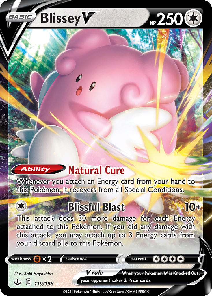(119/198) Pokemon TCG Chilling Reign Single: Blissey V Ultra Rare