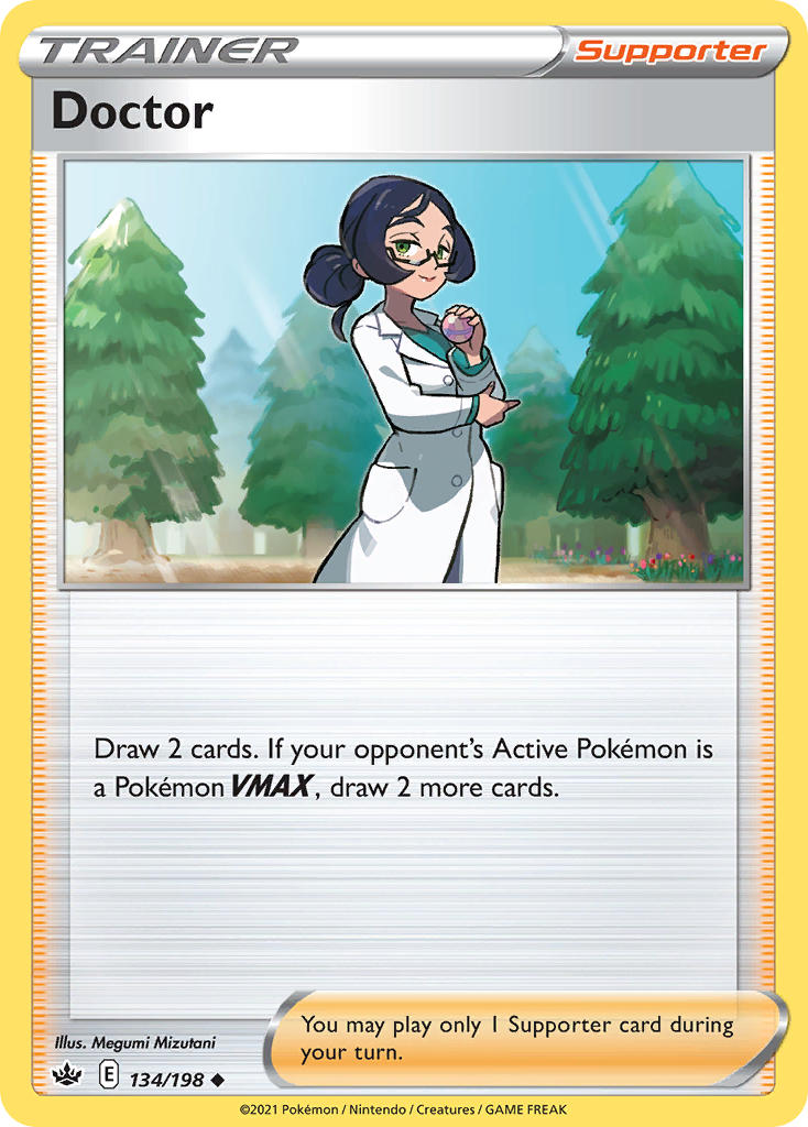 (134/198) Pokemon TCG Chilling Reign Single: Doctor Uncommon