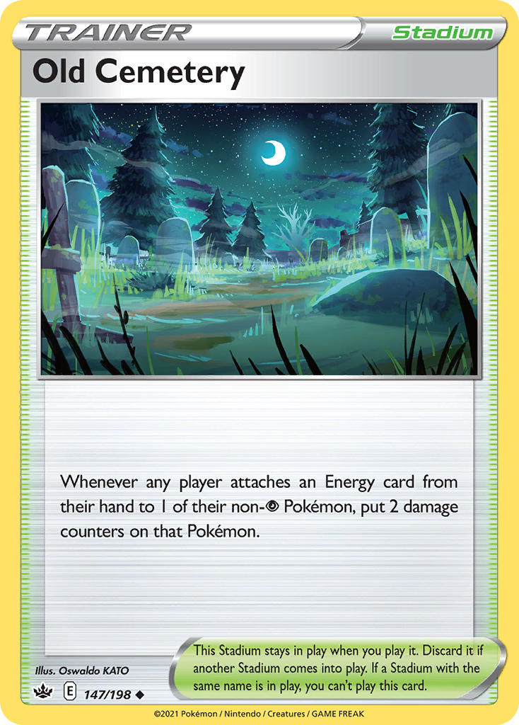 (147/198) Pokemon TCG Chilling Reign Single: Old Cemetery Reverse Holo Uncommon