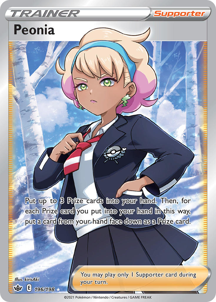 (196/198) Pokemon TCG Chilling Reign Single: Peonia Ultra Rare