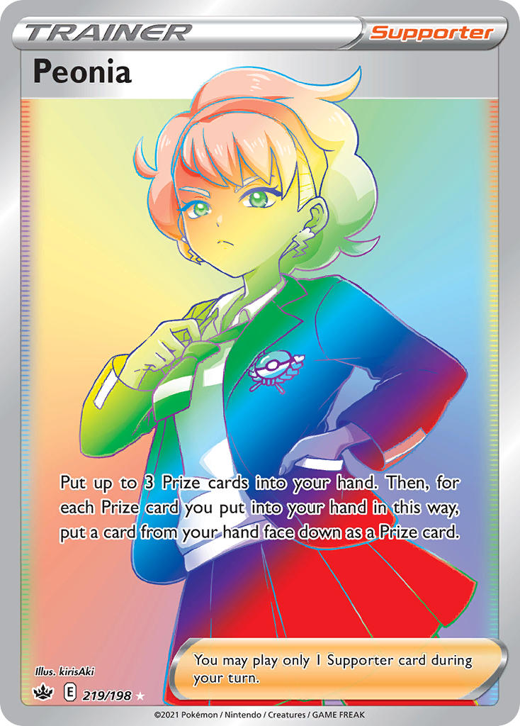 (219/198) Pokemon TCG Chilling Reign Single: Peonia Secret Rare