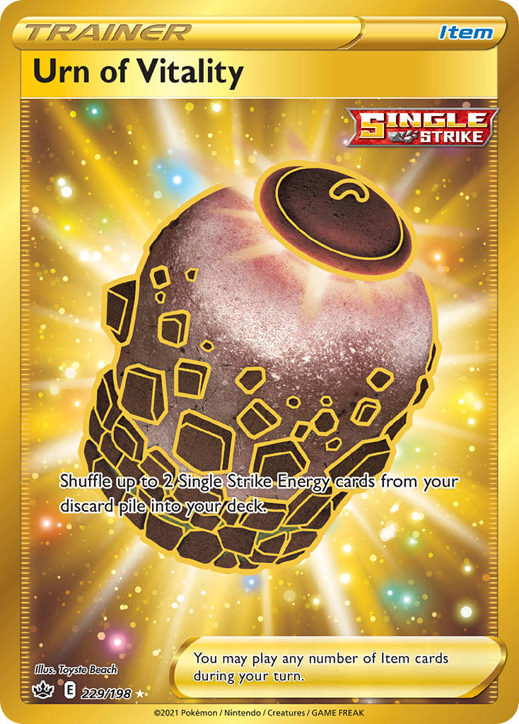 (229/198) Pokemon TCG Chilling Reign Single: Urn of Vitality Secret Rare