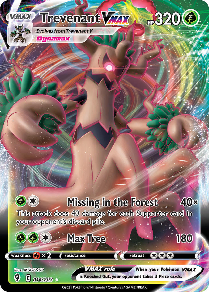 (014/203) Pokemon TCG Evolving Skies Single: Trevenant VMAX Ultra Rare