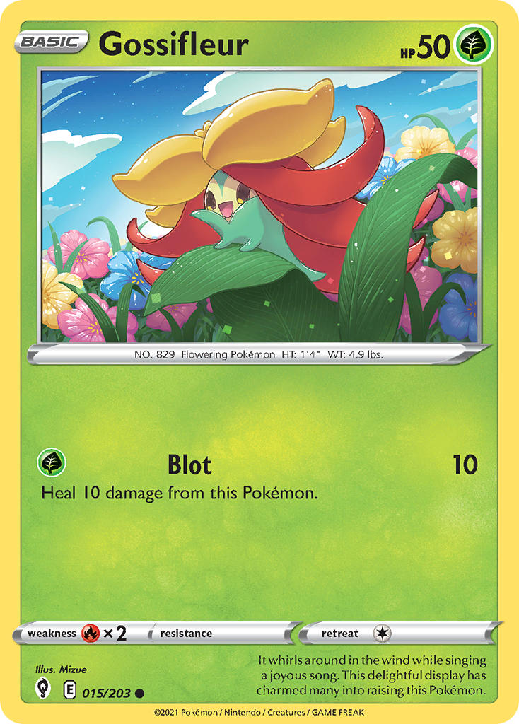 (015/203) Pokemon TCG Evolving Skies Single: Gossifleur Common